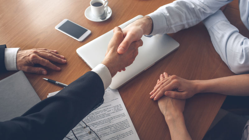 Young couple purchase rent property real estate