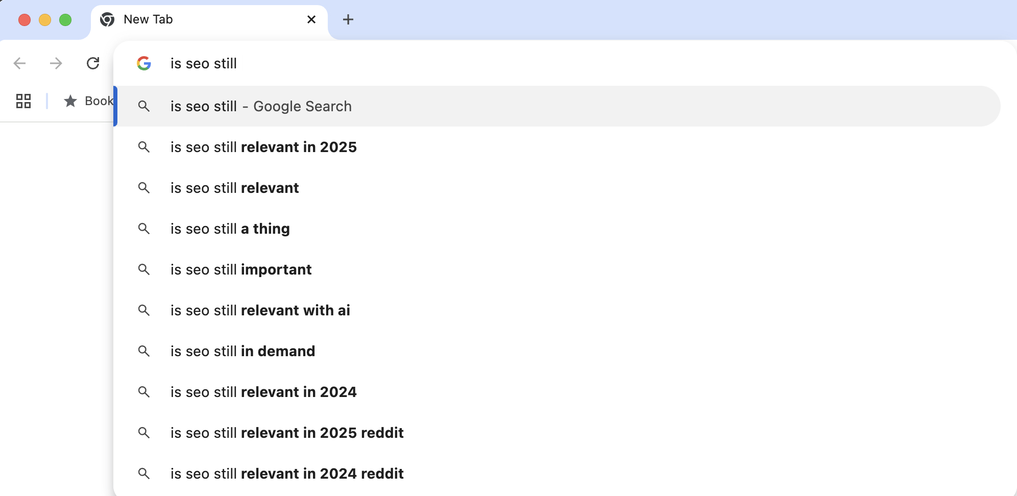 has ai search killed seo google search bar